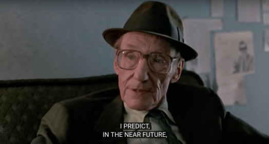 W.S. Burroughs in "Drugstore cowboy"
